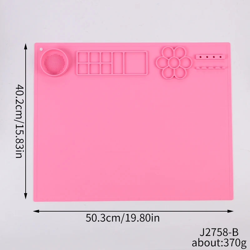Blush Pink silicone painting mat