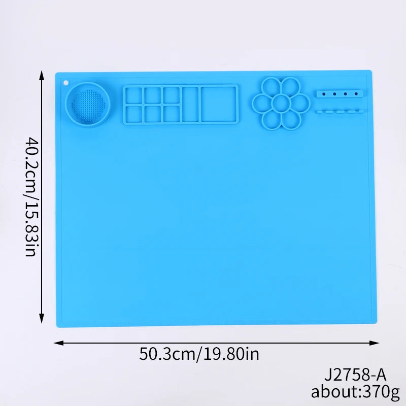 Sky Blue silicone painting mat