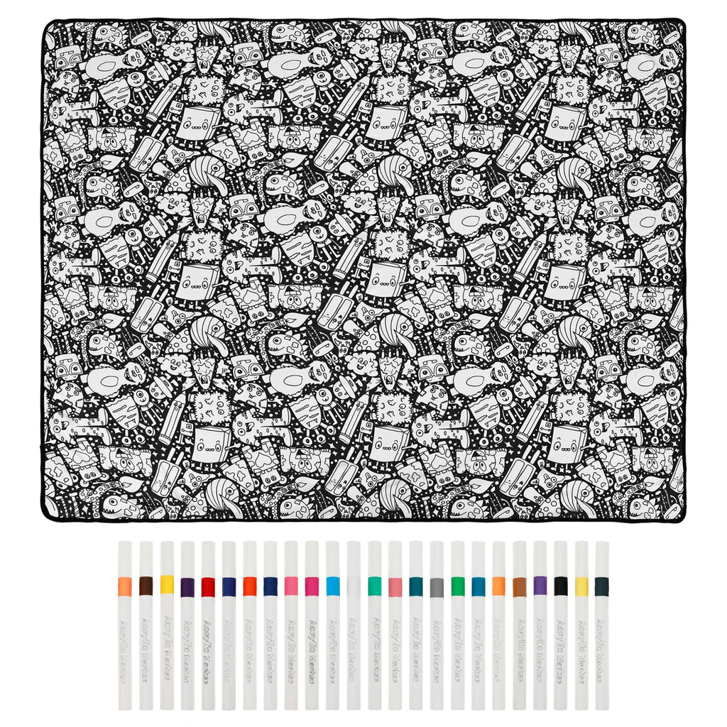 Monster Design coloring blanket