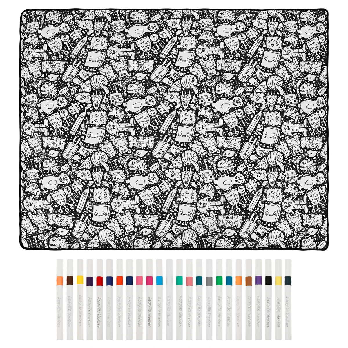 Monster Design coloring blanket