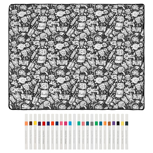Monster Design coloring blanket
